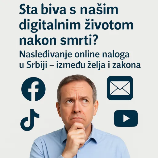 Zabrinut muškarac razmišlja o sudbini svojih digitalnih naloga – Facebook, YouTube, email