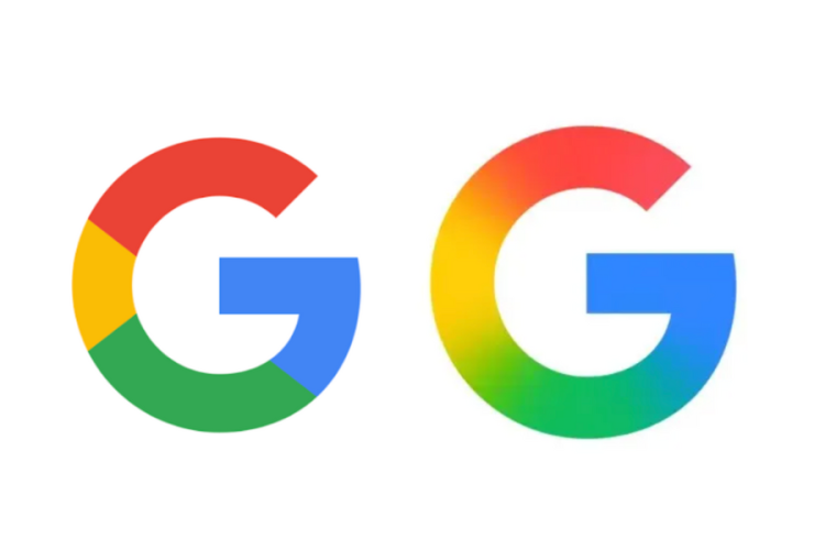 Poređenje starog i novog Google G logotipa iz 2015. i 2025. godine