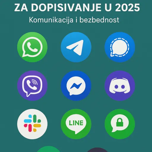 Top 10 aplikacija za dopisivanje u 2025 – logotipi popularnih aplikacija