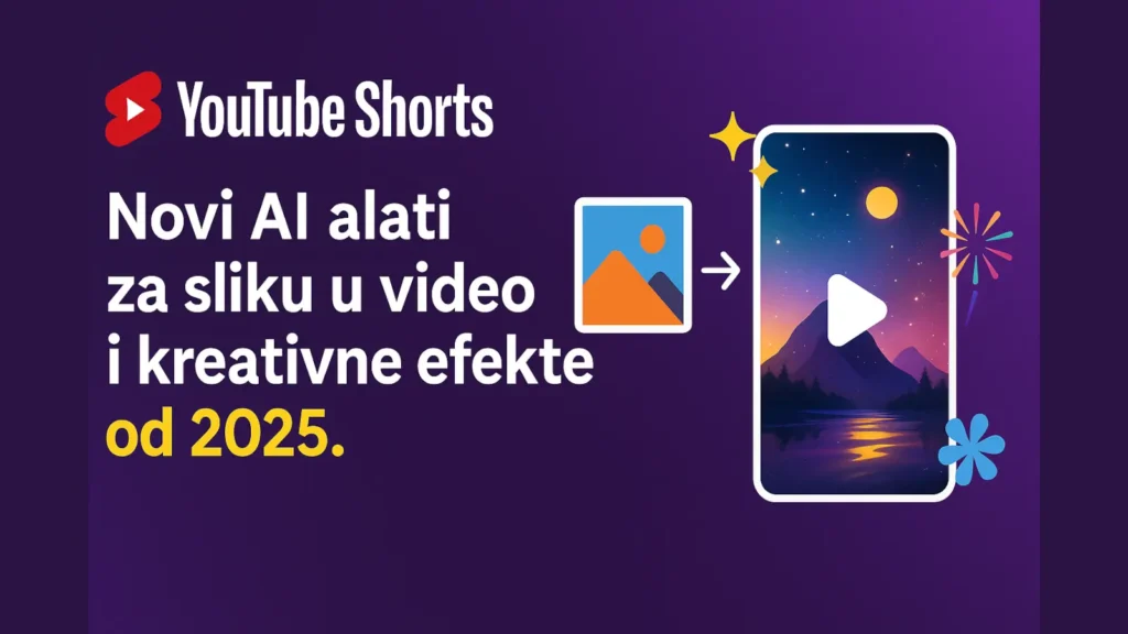 YouTube Shorts – Novi AI alati za sliku u video i kreativne efekte od 2025