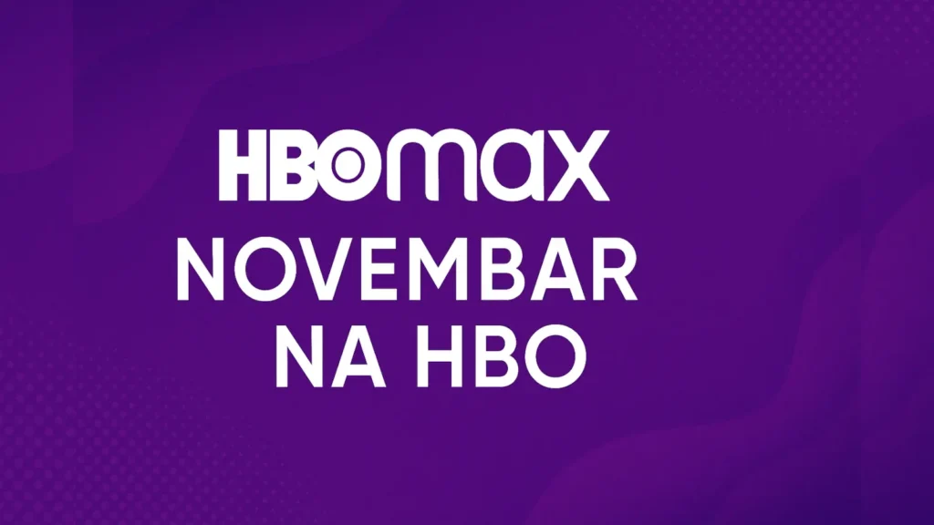 HBO Max logo iznad naslova Novembar na HBO, ljubičasta pozadina sa diskretnim vizuelnim efektima