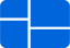 Stilizovan retro logo za Windows 2.0 sa minimalističkim prozorom na jednobojnoj pozadini, u duhu ranih verzija Windows operativnog sistema.