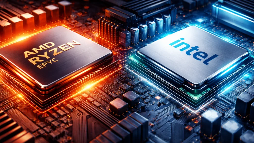 AMD i Intel procesori na matičnoj ploči, simbol rivalstva u industriji čipova