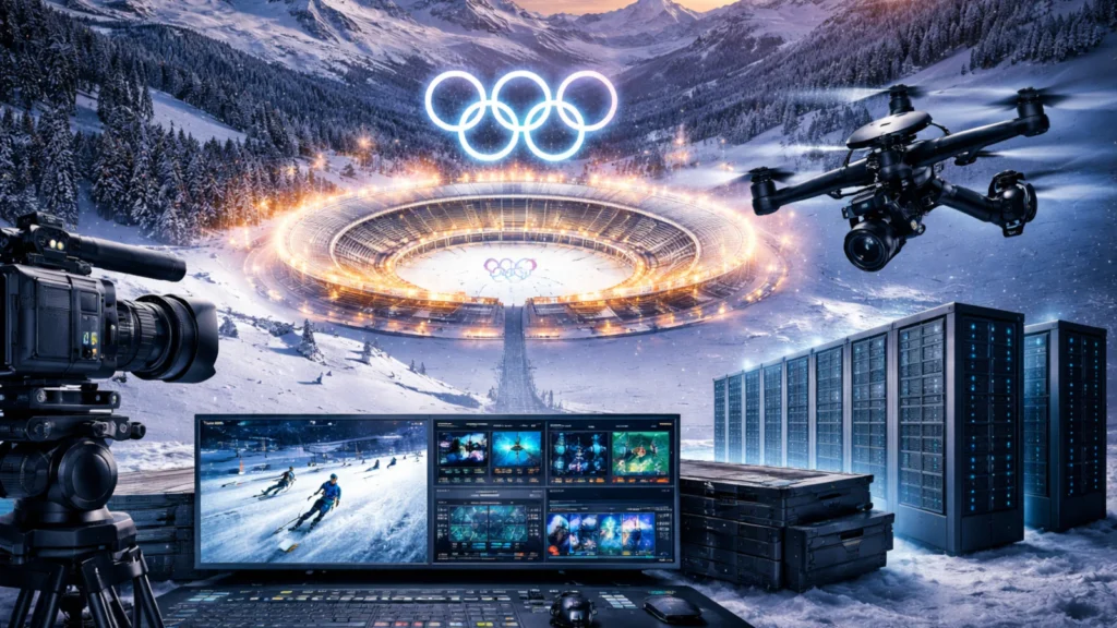 ehnologija na Zimskim olimpijskim igrama Milano 2026 – 8K kamere, dronovi i serverska infrastruktura u zimskom olimpijskom okruženju